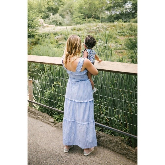 Gal Meets Glam Courtney Striped Ruffle Maxi Dress - Picture 6 of 6